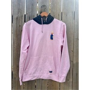navy yard pink & black teddy bear hoodie